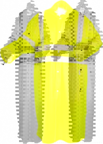 Rain Coat: Size Large, Lime, Polyester & Polyurethane